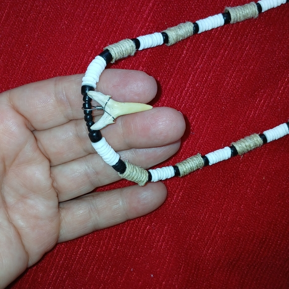 Shark tooth Necklace, one of a kind, handmade, local artist - Picture 4 of 4